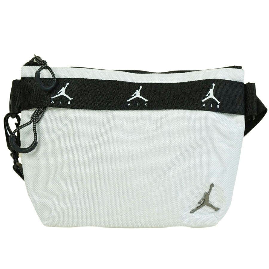 【クリックポスト対応可】NIKEナイキ男女兼用 ショルダーバッグJORDAN BELT BAGジョーダン ベルトバッグWHITE(ホワイト)白 ウエストバッグ ボディバッグ メンズ レディース ジャンプマン ストリート