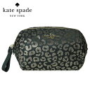 ケイトスペード KATE SPADEレディース ポーチCHELSEA THE LITTLE BETTER GRAP / POUCH チェルシー ザ リトル ビター グラップ/ポーチBLACK MULTI(ブラックマルチ)革 レザー 小物入れ 黒 プレゼント 折りたたみ ヒョウ柄 レオパード