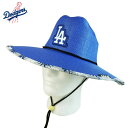 FOCO ロサンゼルス ドジャース公式STREW HAT ストローハット 麦わら帽子大谷翔平 LA DODGERS メジャーリーグ 帽子 ロゴ 野球 オフィシャルグッズワッペン デコピン ロゴ 応援グッズ