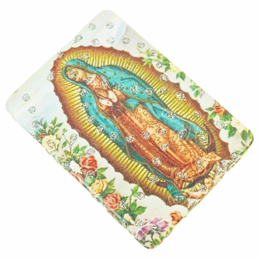 【クリックポスト対応可】男女兼用 鏡GUADALUPE MIRRORグアダルーペ コンパクト ミラーBLUE(ブルー)聖母 マリア 女神 チカーノ 西海岸