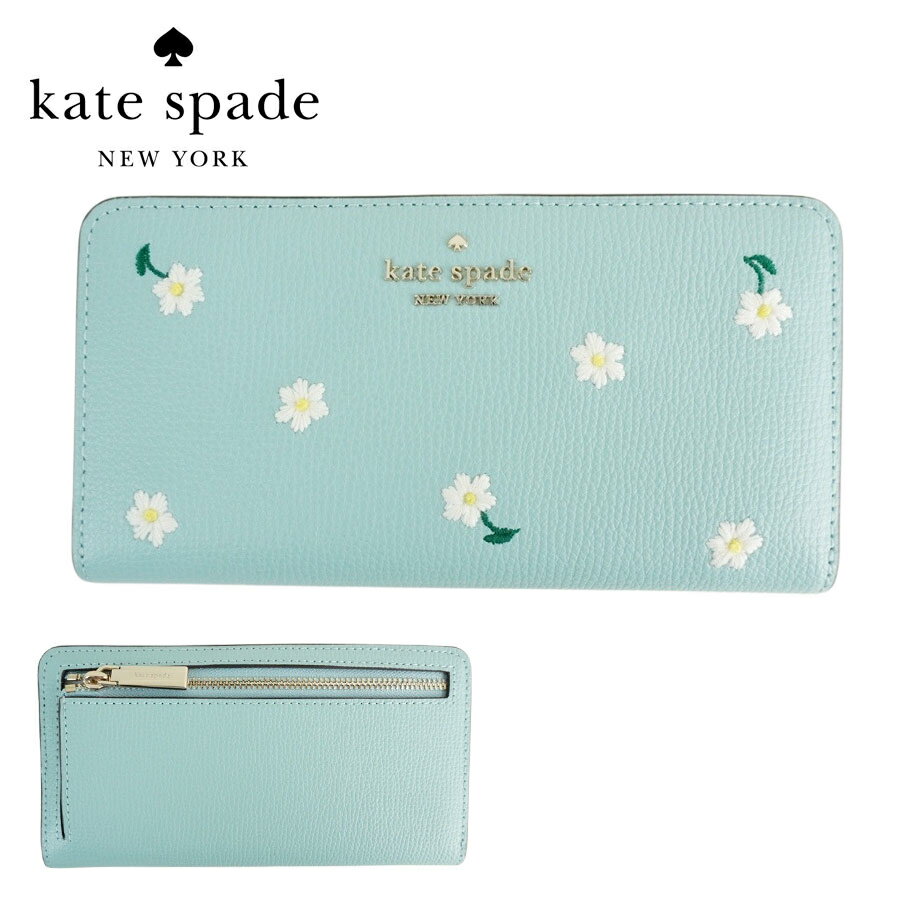 ケイト・スペード ニューヨーク 財布（レディース） 【クリックポスト発送】ケイトスペードKATE SPADELARGE SLIM BIFOLD WALLET EMBROIDERED LEDラージ スリムバイフォールドウォレット エンブロイダードAPHRODITE(アフロディーテ)財布 コンパクト 刺繍 レザー ウィメンズ レディース K6874