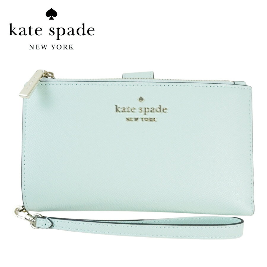 ケイトスペード KATE SPADEレディース 財布PHONE WALLET WRISTLET SAFFIANO LEATHERフォンウォレットリストレット サフィアーノレザーCRYSTAL BLUE(クリスタルブルー)革 レザー 水色 携帯ケース ハンドバッグ ミニポーチ