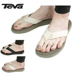 TEVA テバW VOYA FLIP LEATHERレディース ボヤ フリップレザーBLACK (ブラック) BIRCH(バーチ)ウィメンズ サンダル 革 靴 黒 白