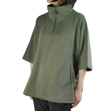 ノースフェイスTHE NORTH FACE レディース スウェットW SS SLACKER PONCHOウィメンズ ショートスリーブスラッカーポンチョNW TAUPEGN HTR(ニュートープグリーン)カーキ オリーブ スエット プルオーバー