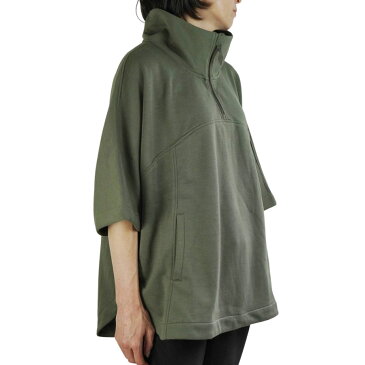 ノースフェイスTHE NORTH FACE レディース スウェットW SS SLACKER PONCHOウィメンズ ショートスリーブスラッカーポンチョNW TAUPEGN HTR(ニュートープグリーン)カーキ オリーブ スエット プルオーバー