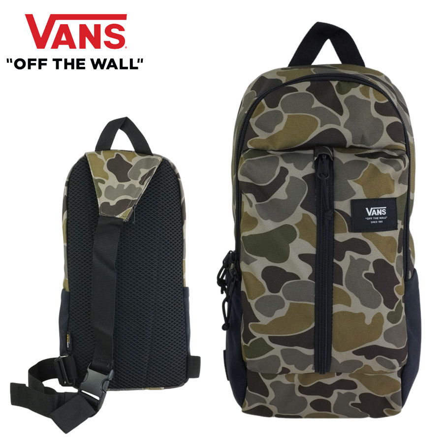VANS バンズ ヴァンズボディバッグ ワンショルダーバッグ ワープスリングMN WARP SLINGCAMOUFLAGE カモフラージュ 迷彩CORDURA コーデュラ アウトドア ストリート