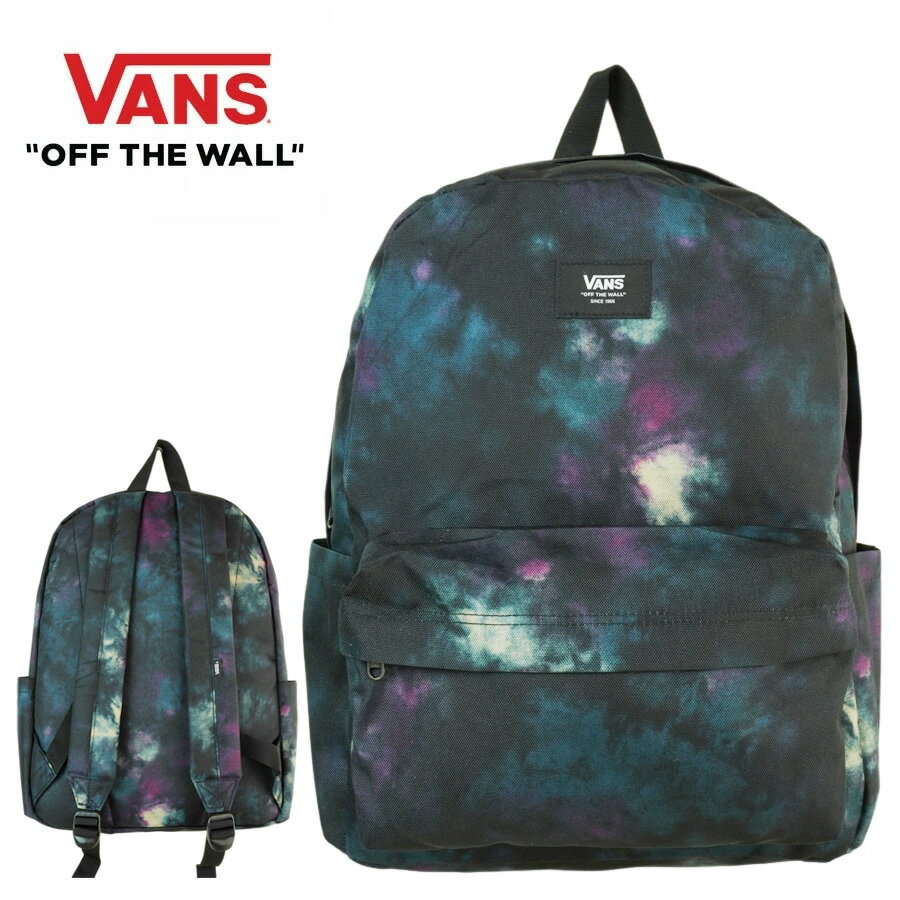 VANS バンズ ヴァンズMN OLD SKOOL H2 BACKPACKオールドスクールH2バックパックDARK MULTI ダークマルチ 黒男女兼用 リュック タイダイ 染め ストリート スケートボード