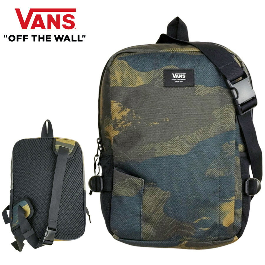 Rakuten - VANS バンズ ヴァンズHOIST SLING BAGホイスト スリングバッグDEEP FOREST CAMO 迷彩 カモ柄ワンショルダー ボディバッグ ストリート男女兼用 カモフラージュ スケートボード