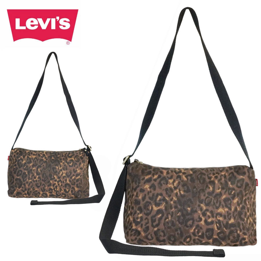 Rakuten - 男女兼用 ショルダーバッグリーバイス LEVI'S004C9000 LEOPARD SHOULDER BAGレオパード ショルダーバッグブラック 黒 ヒョウ柄 アニマル柄ミニバッグ Y2K グランジ カジュアル ストリート