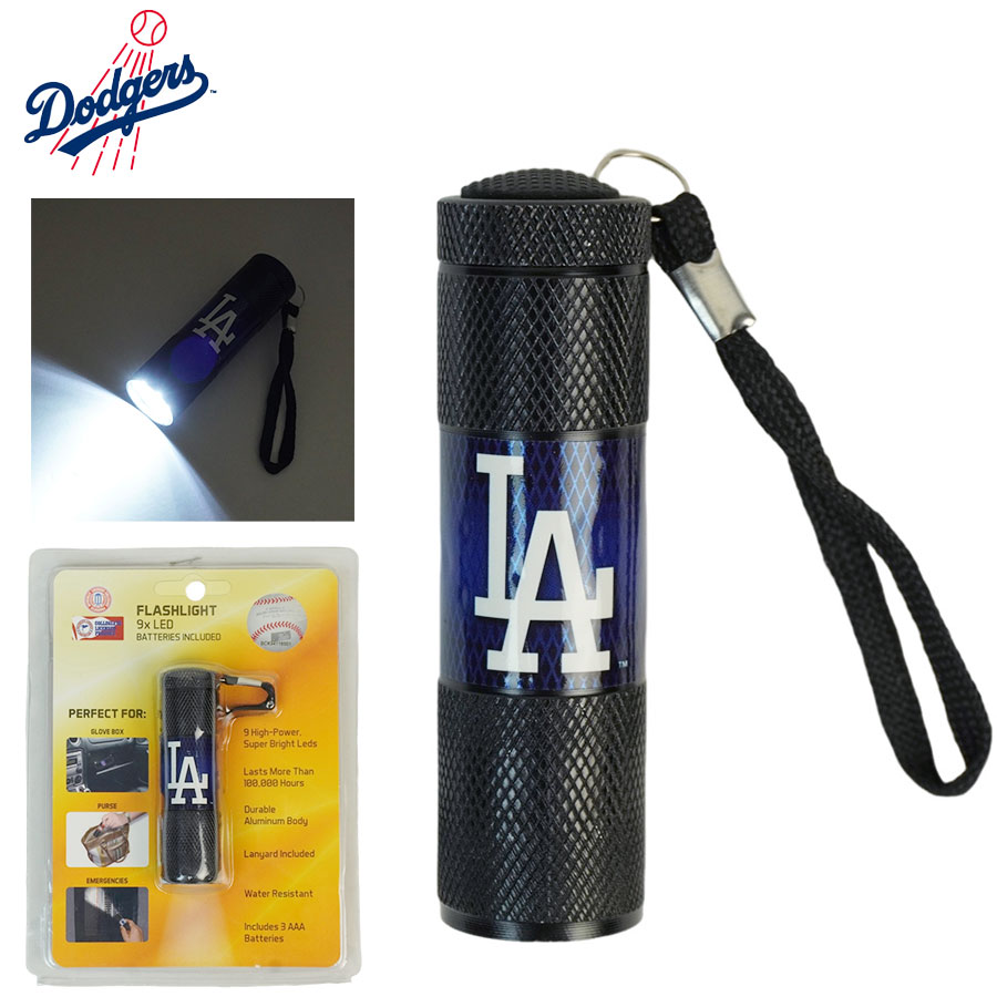 ロサンゼルス ドジャース 公式グッズ定形外郵便対応可ドジャース フラッシュライト 9xLED懐中電灯 ハンドライト アウトドア キャンプLA DODGERS ロサンゼルス ドジャースLAロゴ 大谷翔平 山本由伸 佐々木朗希 2