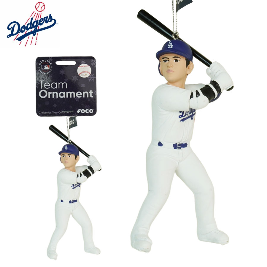 Rakuten - ロサンゼルス ドジャース 公式 グッズクリスマスツリーオーナメント 大谷翔平 バッティングFOCO DODGERS TEAM OHTANI BATTINGオフィシャルグッズ ロゴ LA DODGERS 雑貨インテリア MLB 大谷 翔平 ギフト カーアクセ プレゼント