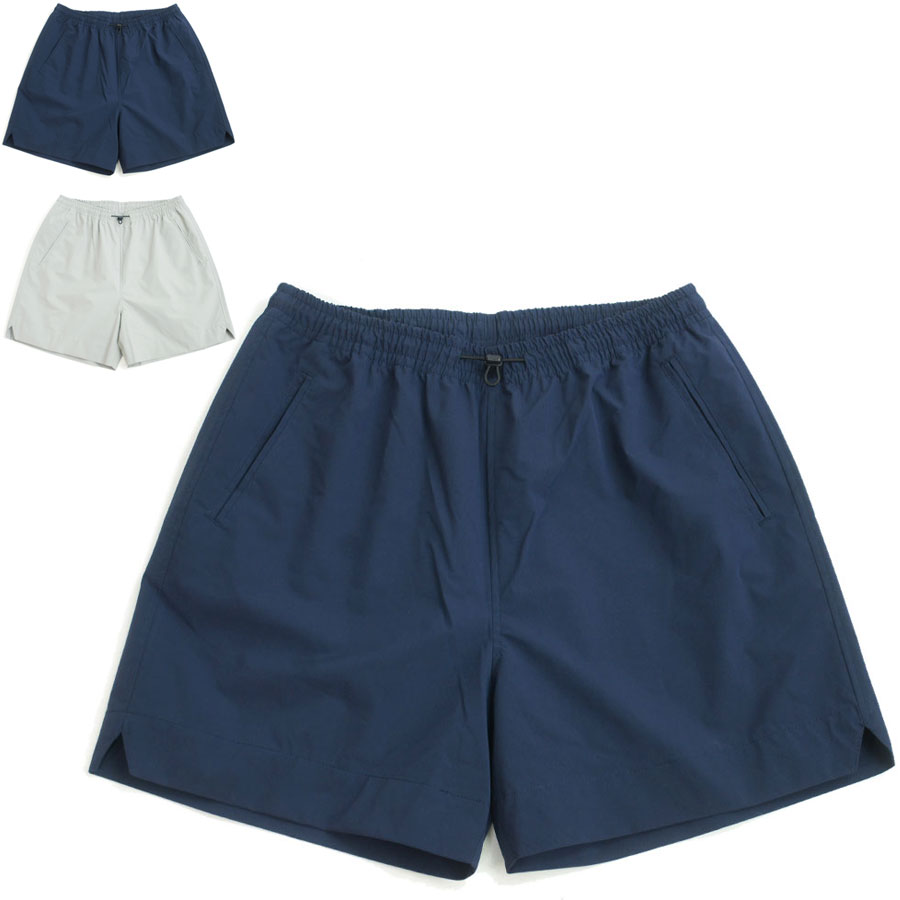 【クリックポスト発送】メンズ ショーツWATER RESISTANT SHORTSLAUNCH BASIC TRADE ラウンチベーシックトレード2色 NAVY(ネイビー) LIGHTGREY(ライトグレー)紺 灰色 SAGE セージ ナイロン ワイド ショートパンツ