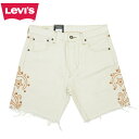 リーバイス LEVI'Sメンズ デニム ショーツリーバイスプレミアム 501 ’93 ショーツ LGBTQ+ プライドコレクションアイボリー オフホワイト IVORY OFF WHITEジーンズ ジーパン スタッズ 刺繍 白
