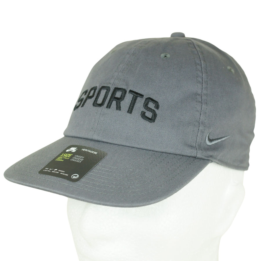 NIKE ナイキ男女兼用 キャップNIKE SB H86 SPORTS CAPナイキ SB H86 スポーツ キャップGREY (グレー)メンズ レディース 灰色 ハット 刺繍 ロゴ