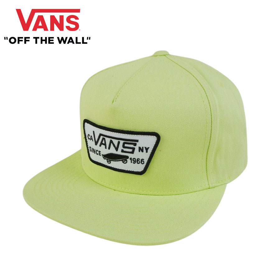 VANS ヴァンズ バンズ男女兼用 帽子 キャップFULL PATCH SNAP CAPフルパッチスナップ キャップSHARP GREEN(シャープグリーン)メンズ レディース 帽子 ネオンイエロー グリーン 蛍光