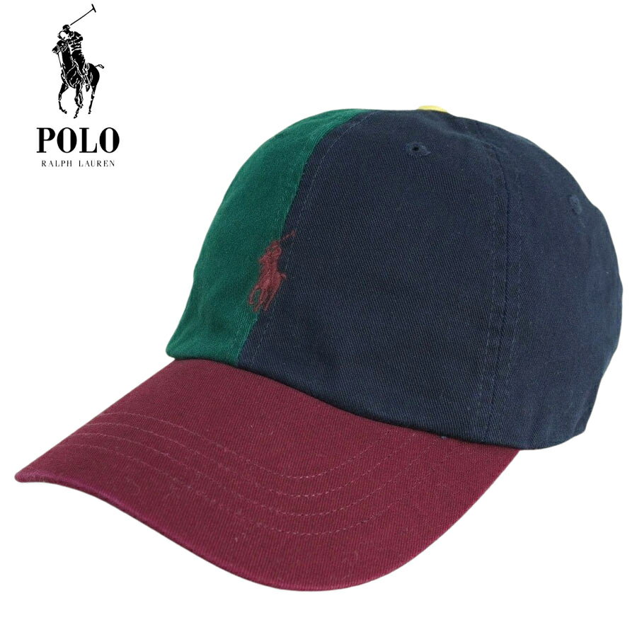 ポロ ラルフ ローレン ラルフローレンPOLO RALPH LAUREN男女兼用 キャップPATCHWORK CAPパッチワークキャップMULTI(マルチ)帽子 男女兼用 メンズ レディース 赤 緑 紺 青 黄 ロゴ 刺繍 ポニー パネルキャップ