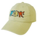 男女兼用 キャップキース・へリング KEITH HARINGCOTTON CAP コットンキャップ 刺繍キャップカーキ ベージュ KHAKI帽子 6パネル ロゴ...