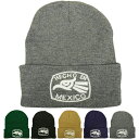 【クリックポスト対応可】男女兼用 ニット帽HECHO EN MEXICO KNIT BEANIEヘチョエンメヒコ ヘチョエンメキシコ ニット帽ベージュ ブラック...