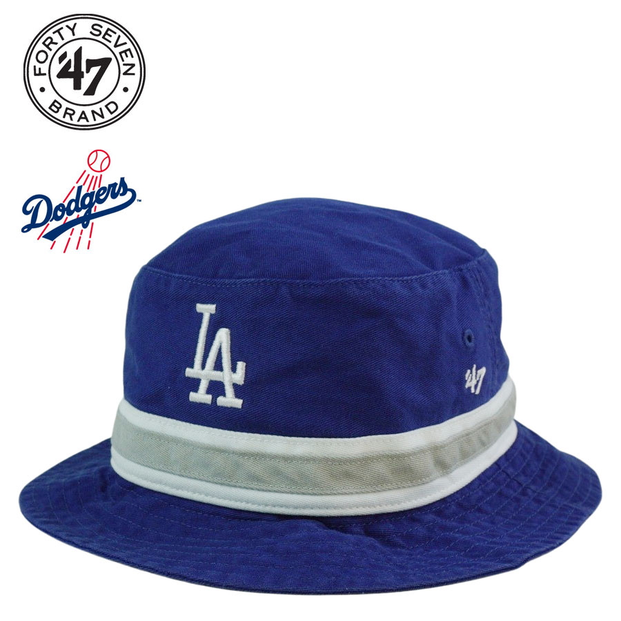 【クリックポスト対応可】男女兼用 ハットフォーティーセブンブランド47 BRANDBUCKET HAT バケットハットDODGERS ROYAL(ドジャース ロイヤル)男女兼用 MLB メジャー LA 青 スポーツ アウトドア