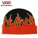 ヴァンズ 帽子 レディース 【クリックポスト対応可】男女兼用 ニット帽バンズ VANS ヴァンズ FLAME BEANIEフレイム ビーニー ニットキャップBLACK(ブラック)メンズ レディース 帽子 ストリート 黒 スケーター