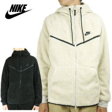 ナイキ NIKE男女兼用 パーカーAS M NSW WR HOODIE TCH ICON SHボアパーカーOFFWHITE(オフホワイト）BLACK(ブラック)メンズ　レディース 白 黒