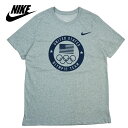 【クリックポスト対応可】NIKE ナイキメンズ TシャツDRI-FIT COTTON SS TEEロゴ TシャツDK HEATHER(ダークヘザー)M11843 グレー 灰色 紺 アメリカ 星条旗 東京 オリンピック