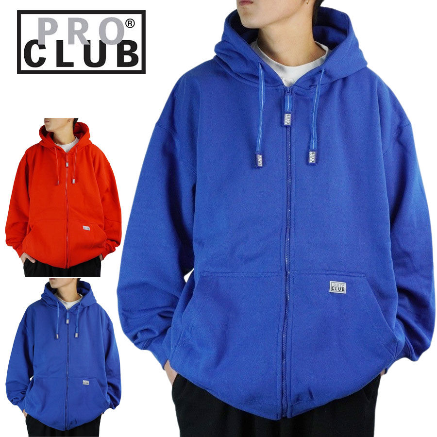 ץ PRO CLUB ѡHEAVYWEIGHT FULL ZIP FLEECE HOODIEإӡ ե른å ե꡼աǥROYAL BLUE(֥롼) RED(å) ȥåץ   ѡ ա ȥ꡼