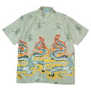 【クリックポスト対応可】メンズ シャツCHINESE DRAGON SHIRTチャイニーズ ドラゴン シャツGREY(グレー) 灰 半袖 プリント 中国 ストリート(4)