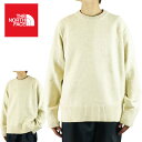 ザ・ノース・フェイス ノースフェイスUSA企画 日本未発売THE NORTH FACEメンズ ニットM CRESTIVIEW CREWクレストビュー クルーBLEACHED SAND(サンド)オフホワイト OFFWHITE クルーネック 白 アウトドア ストリート