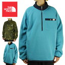 ノースフェイスTHE NORTH FACEメンズ フリースM GORDON LYONS 1/4 ZIP PULLOVERゴードン リヨン ライオン 1/4ジップ プルオーバーブルー/ネイビー ニュートープグリーンカモプリント迷彩 上着 ボア ファー アウトドア ストリート 紺 青