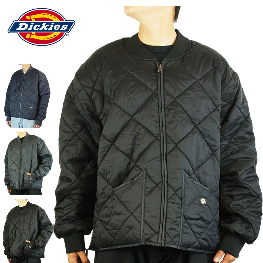 ディッキーズ キルティングジャケット メンズ DICKIES ディッキーズメンズ ジャケットQUILTING JACKET キルティングジャケットBLACK(ブラック) GREY(グレー) NAVY(ネイビー)黒 灰 紺 中綿 レイヤード 重ね着TATOO ローライダー 作業着 大きめサイズ ストリート ゆったり