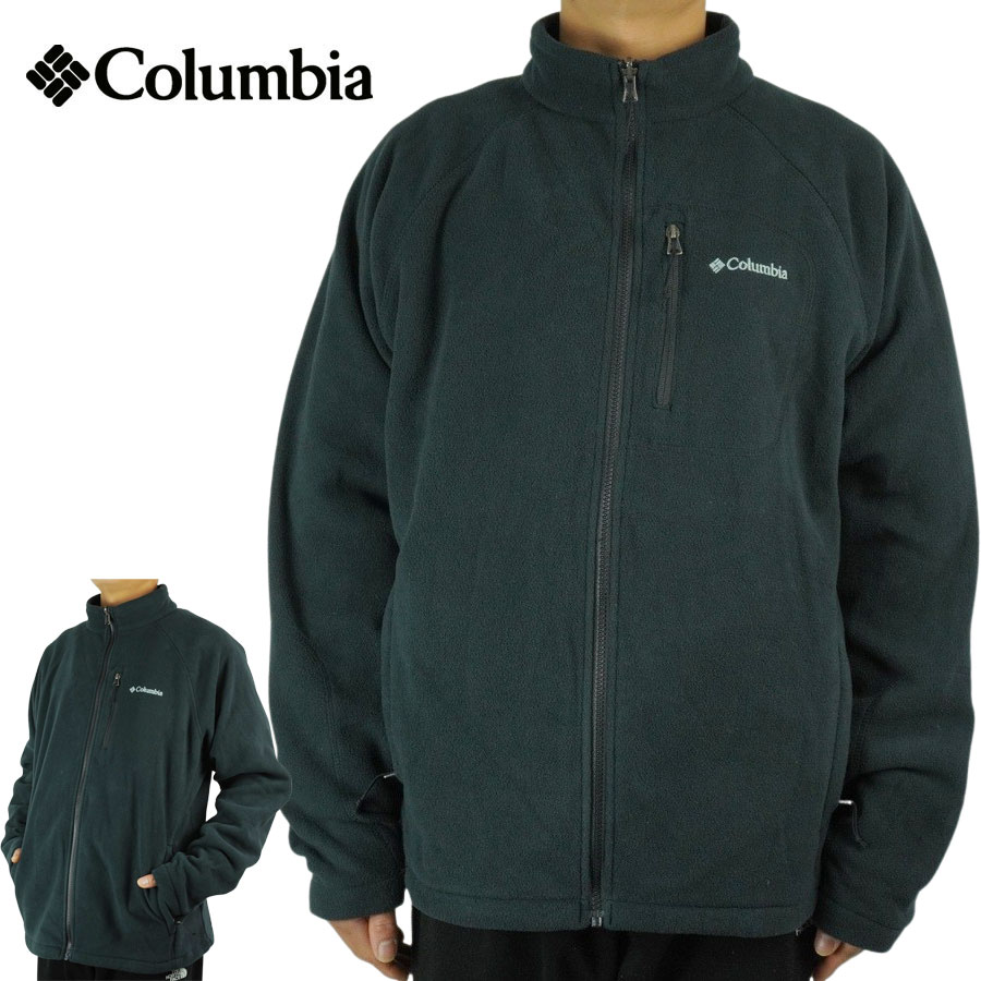 COLUMBIAコロンビアFLEECE FALLS TM II FULL ZIPメンズ フリースジャケットBLACK(ブラック)黒 灰色 レイヤード アウトドア ボア 軽量