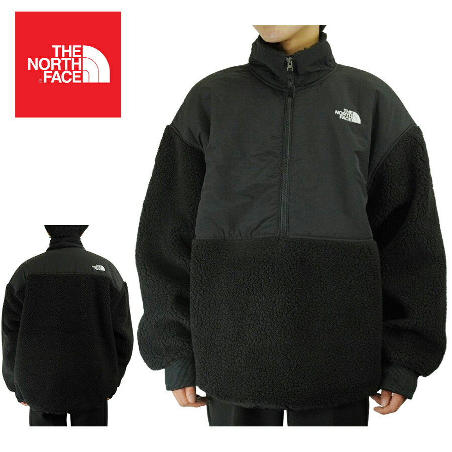 ノースフェイスTHE NORTH FACEメンズ ジャケットM PLATTE SHRPA QUARTER ZIPパレット シェルパ クオータージップTNF BLACK(ブラック)男性用 上着 ファー ボア フリース アウトドア 黒 ストリート アウター