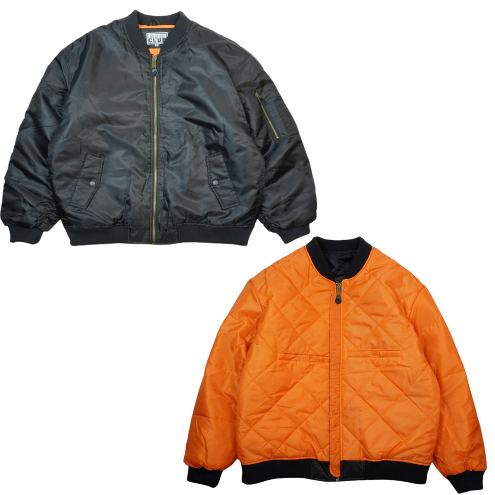 プロクラブ PRO CLUBメンズ ジャケット129 FLIGHT JACKETリバーシブル フライトジャケットブラック BLACKMA-1 無地 オレンジ 黒 ミリタリー 男女兼用
