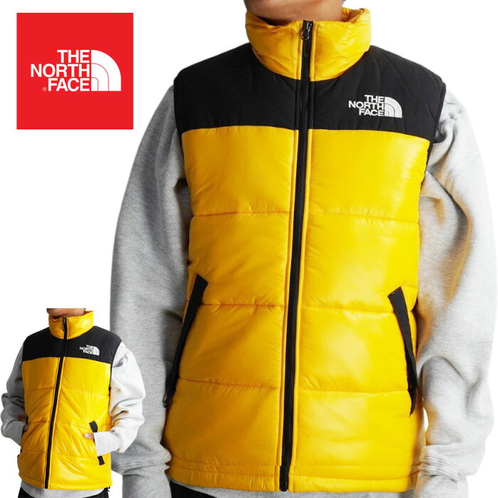 ノースフェイスUSA企画 日本未発売THE NORTH FACEメンズ ベストM HIM SYNTH VESTヒマラヤン シンセベストSUMMITGOLD/TNFB(サミットゴールド／ブラック)黄色 黒 アウトドア ストリート 中綿 キャンプ レイヤード