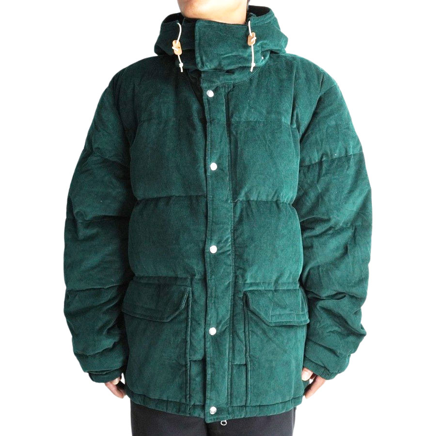 ノースフェイスUSA企画 日本未発売THE NORTH FACEメンズ ジャケットM SIERRA DOWN CORD PKAシエラ ダウン コーデュロイ パーカーSCARAB GREEN(グリーン)緑 ダウン ゆったり ストリート レトロ スローバック