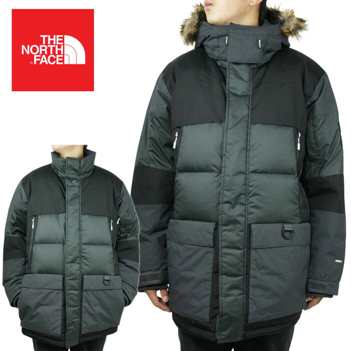 ノースフェイスUSA企画 日本未発売THE NORTH FACE メンズ ダウンジャケットM VOSTOK PARKAボストークパーカーASPHALTGR/TNFBLK(グレー/ブラック)アウター ファー 灰色 黒 アウトドア スノー