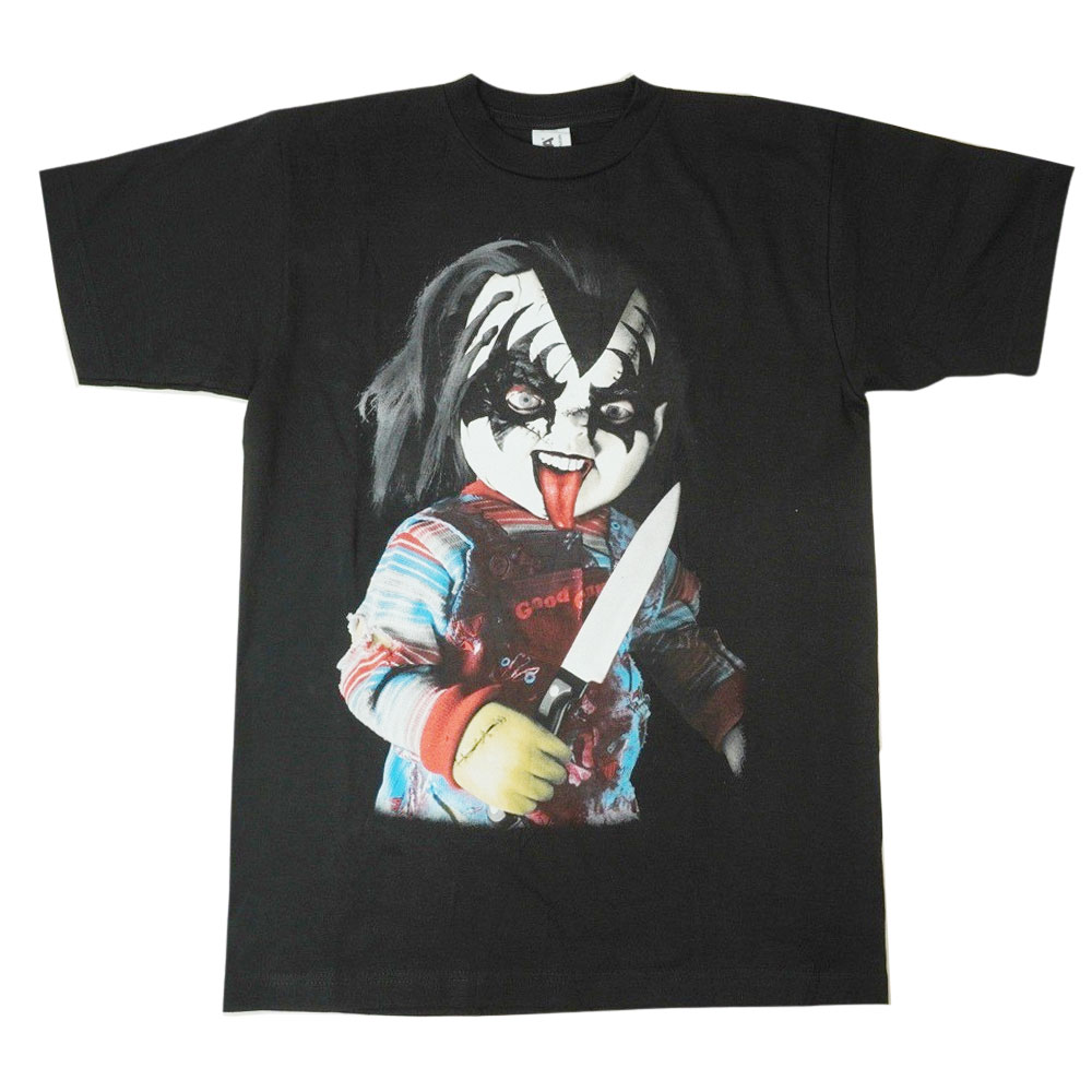 楽天THE MATERIAL WORLDメンズ Tシャツ【クリックポスト対応可】CHUCKY KISS TEEチャッキー キス TシャツBLACK（ブラック）男女兼用 黒 TSHIRTS キャラT映画 アメリカ モチーフ ロゴ