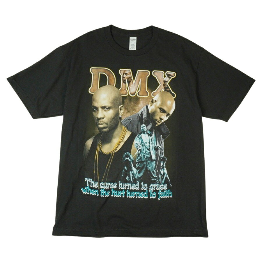 楽天THE MATERIAL WORLD【クリックポスト対応可】メンズ TシャツDMX RAP TEE 2ディーエムエックス ラップ Tシャツ 2BLACK/BROWN（ブラック/ブラウン）アーティスト 歌手 プリント ミュージック イラスト ロゴ USA HIPHOP RAP MUSIC