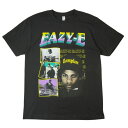 メンズ TシャツEAZY-E RAP TEEイージー・イー ラップTシャツ アーティストTEEBLACK MULTI(ブラックマルチ)男女兼用 黒 TSHIRTS ラッパーHIPHOP NWA 西海岸 ロゴ