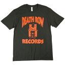 【クリックポスト対応可】メンズ TシャツDEATH ROW RECORDS LOGO TEEデス ロウ レコーズ ロゴ Tシャツ ラップTBLACK/RED(ブラック/レッド)アーティスト 歌手 プリント イラスト ロゴ USA HIPHOP LA RAP ラップ MUSIC