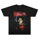 メンズ TシャツMICHAEL JACKSON' S THRILLER TEEマイケルジャクソン スリラー Tシャツブラック 黒 ゾンビ ホラー男女兼用 半袖 TSHIRTS アーティストラップT ミュージックT レディース