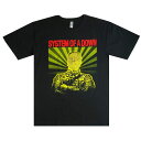 メンズ Tシャツ【クリックポスト対応可】SYSTEM OF A DOWN TEEシステムオブアダウンバンドTシャツブラック 黒 ソルジャー FACELESS 指紋男女兼用 半袖 TSHIRTS アーティストロックT ミュージックT メタル ハードコア レディース