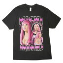 メンズ Tシャツ【クリックポスト対応可】NICKI MINAJ TEEニッキーミナージュ プリントTシャツBLACK(ブラック)男女兼用 黒 半袖 TSHIRTS ラッパーHIPHOP ラップT ミュージックT