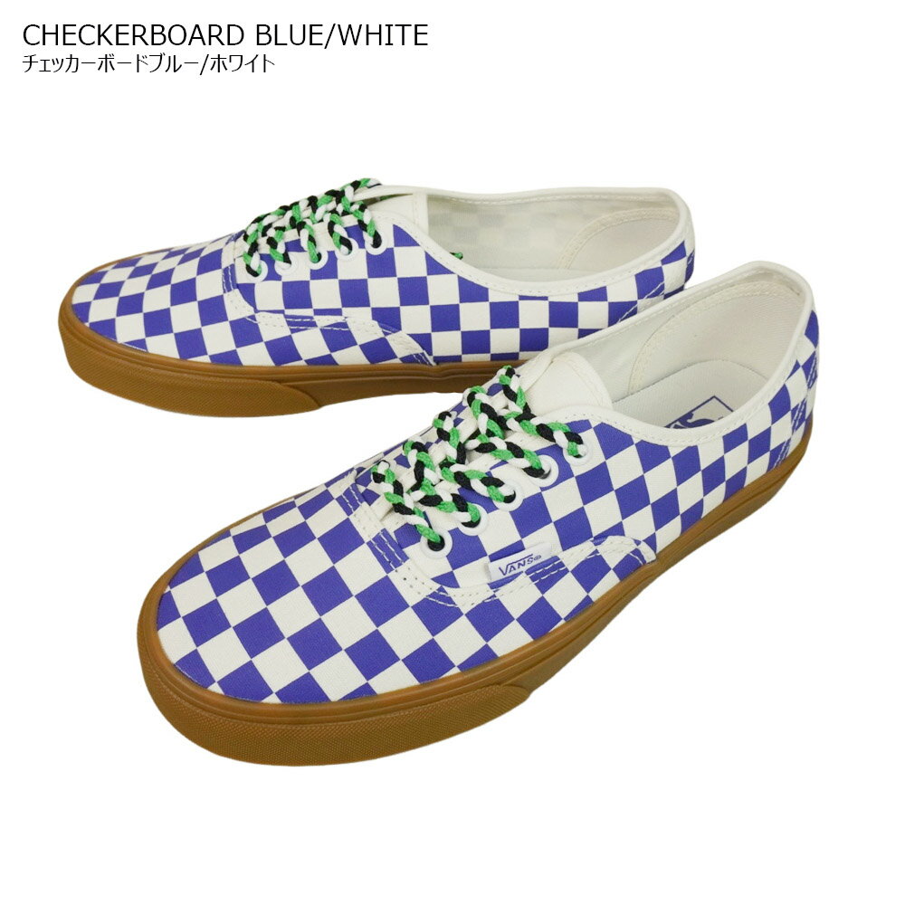 バンズ VANS ヴァンズAUTHENTIC オーセンティックCHECKERBOARD MOON ROCK BLUE/WHI...