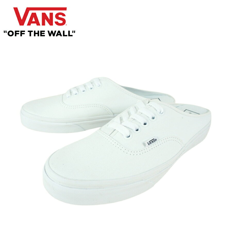 バンズ VANS ヴァンズAUTHENTIC MULEオーセンティック ミュール【箱無し】TRUE WHITE/TRUE WHITE(トゥルーホワイト)メンズ シューズ スニーカー 白 スリップ