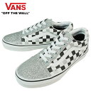 バンズ バンズ VANS ヴァンズOLD SKOOL　オールドスクール【箱無し】(GLITTER CHKBRD)SVRTRWHT(グリッターチェッカーボード)シルバートゥルーホワイトメンズ レディース スニーカー 靴 スケボー sk8 ストリート ローカット