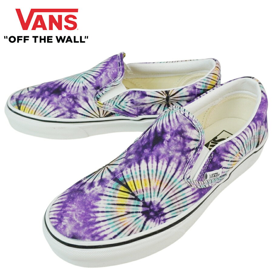 バンズ VANS ヴァンズCLASSIC SLIP-ONクラシック スリッポン(NEW AGE)PURPLE TIE DYE(ニューエイジ)パープルタイダイメンズ レディース スニーカー 靴 スケボー sk8 ストリート ローカット 紫