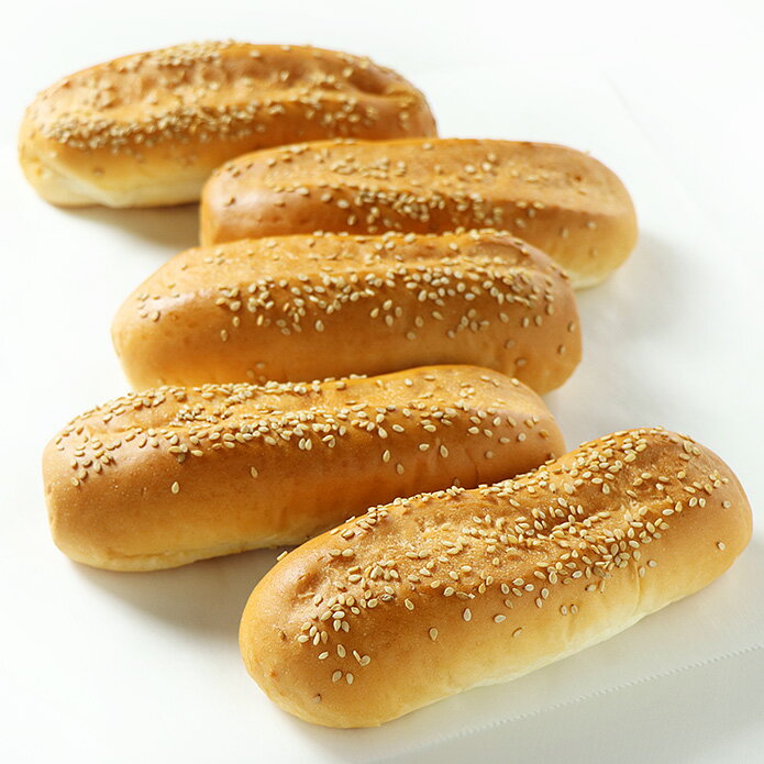 ホットドッグ用パン (5本入り) 冷凍パン 冷凍バンズ ホットドッグロール お家で手作りホットドッグ♪ -PI011a 1