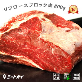 ステーキ ブロック 塊肉 ステーキ肉 リブロース 800g 赤身 (送料無料) ローストビーフ 厚切りステーキ肉に！ ビーフ グラスフェッド 牛肉 牧草牛 リブロースお中元 お歳暮 免疫力 備蓄に BBQ 肉 BBQ食材 バーベキュー-B108